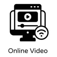 streaming de vídeo online vetor
