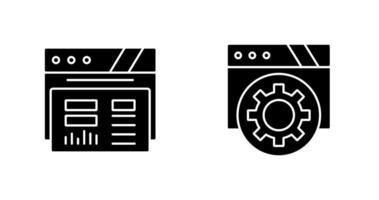 painel de controle e navegador ícone vetor
