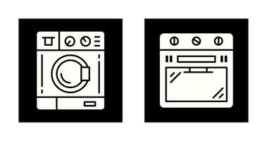 lavando máquina e fogão ícone vetor