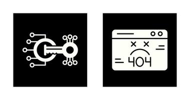 criptografia e 404 erro ícone vetor