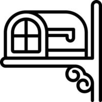 ícone de linha para caixa de correio vetor