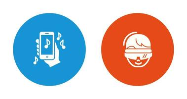 Smartphone e virtual realidade óculos ícone vetor