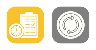 Tempo aplainamento e ciclo ícone vetor