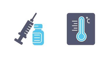 seringa e termímetro ícone vetor