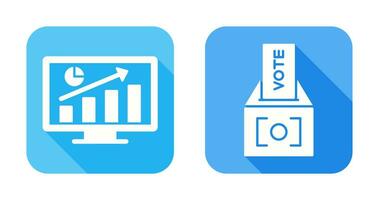 Estatisticas e voto ícone vetor
