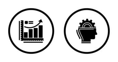 crescimento gráfico e máquina Aprendendo ícone vetor