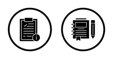 informação e Diário ícone vetor