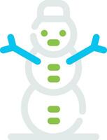 design de ícone criativo de boneco de neve vetor