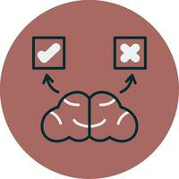 ícone de vetor de tomada de decisão