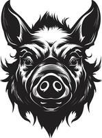 negrito leitão logotipo minimalista porquinho simbolismo vetor