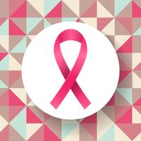 Fundo de vetor de conscientização de câncer de mama