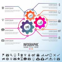 Modelo de design de infográficos de seta vetor