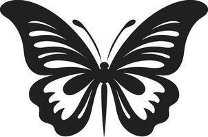 lustroso e misterioso Preto vetor emblema borboleta silhueta dentro sombras noir ícone