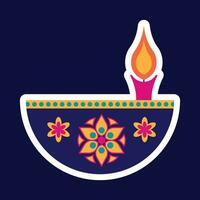 diwali tema ícone estética, indiano feriado celebração diwali vetor