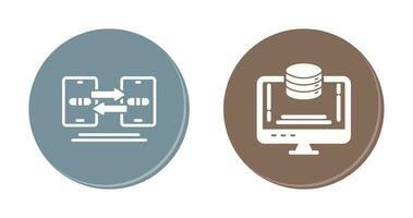dados sincronização e dados armazenamento ícone vetor