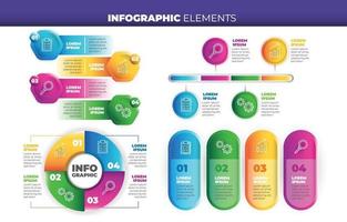 conjunto de modelos de elementos de infográfico vetor