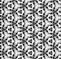 padrão abstrato sem costura preto e branco. fundo e pano de fundo. projeto ornamental em tons de cinza. ornamentos em mosaico. ilustração gráfica vetorial. vetor