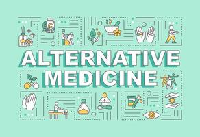 banner de conceitos de palavras de medicina alternativa vetor