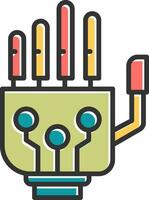 robótico mão vetor ícone
