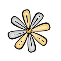 camomila flor branco e amarelo, vetor ilustração