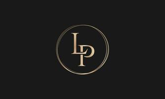 lp pl eu p inicial carta luxo-premium logotipo. vetor