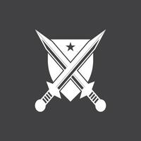 escudo guerras com espada logotipo Projeto vetor ilustração