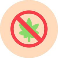 não cannabis vetor ícone