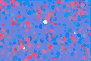 modelo de vetor azul e vermelho claro com formas de bolha.