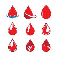 imagens de logotipo de gota de sangue vetor