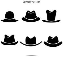 vaqueiro chapéu ícone, vetor ilustração