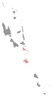 shefa província mapa, administrativo divisão do vanuatu. vetor ilustração.