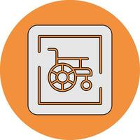 cadeira de rodas placa vetor ícone