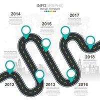 conceito de infográfico de linha do tempo com ícones. vetor