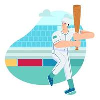 ilustração plana de beisebol vetor