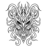 gótico tribal tatuagem enfeite 5 vetor