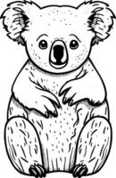 desenho de coala fofo vetor