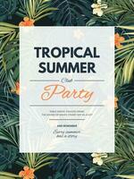 tropical verão festa folheto modelo vetor