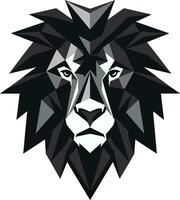 majestoso legado leão emblema dentro vetor elegante domínio Preto leão ícone Projeto