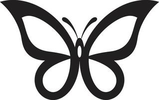 artístico alado beleza noir borboleta Projeto esculpido graça Preto vetor emblema