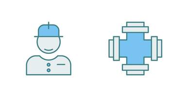 trabalhador e encanamento ícone vetor