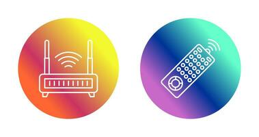 controlo remoto e antina ícone vetor