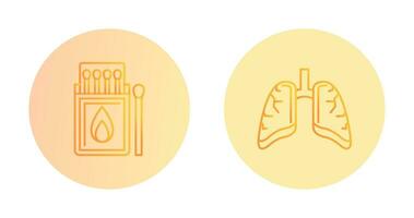 Combine caixa e pulmões ícone vetor