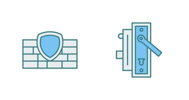 firewall e porta lidar com ícone vetor