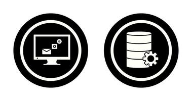 digital marketing e base de dados gestão ícone vetor