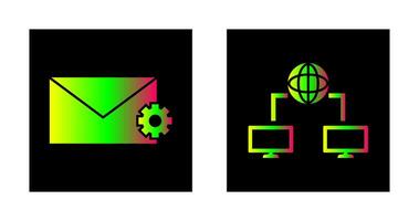 mensagem configuração e Internet conectividade ícone vetor