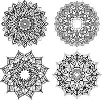 vetor de mandala de flores. página para colorir grátis