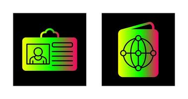 Criminoso cartão e Passaporte ícone vetor