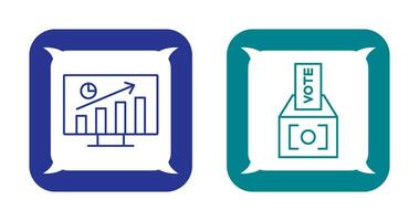 Estatisticas e voto ícone vetor