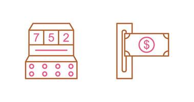ranhura máquina e ranhura do contas ícone vetor