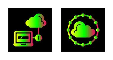 computador portátil e nuvem ícone vetor